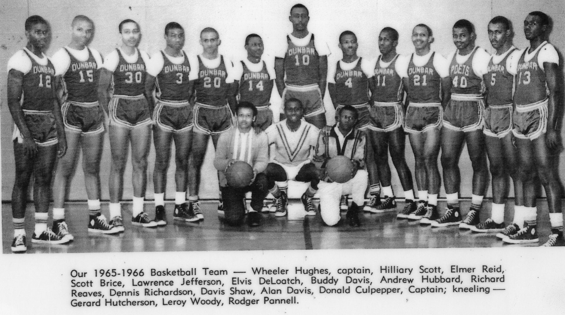 1966 Dunbar Poets basketball team